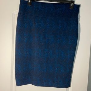 Navy blue with red skirt